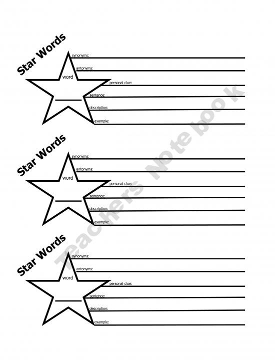 Vocabulary Graphic Organizer