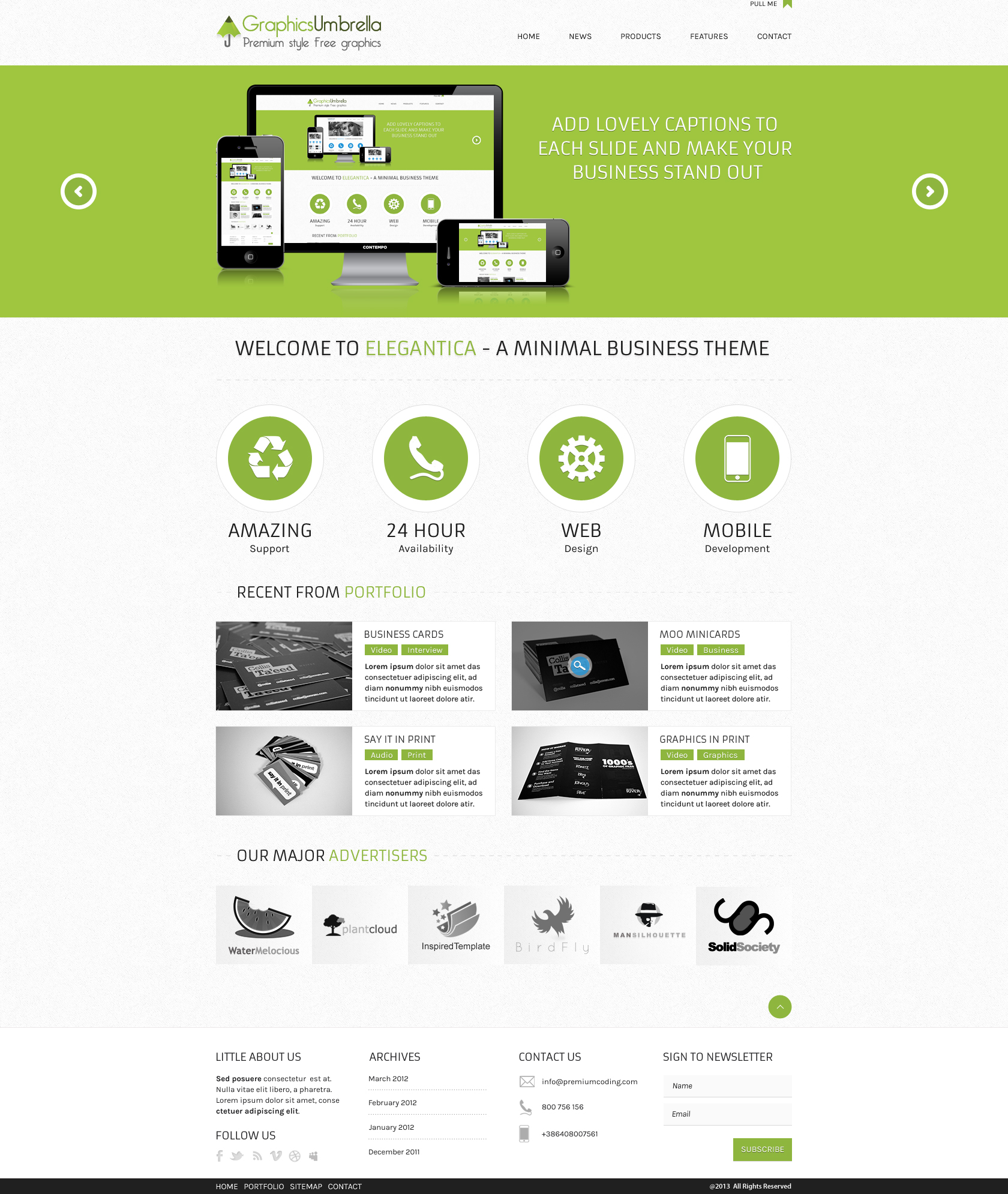 Website Design Templates PSD Free Download