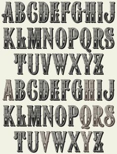 Western Font Alphabet Western Font Alphabet
