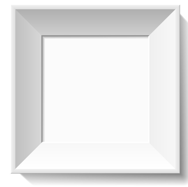 White Simple Frame Vector