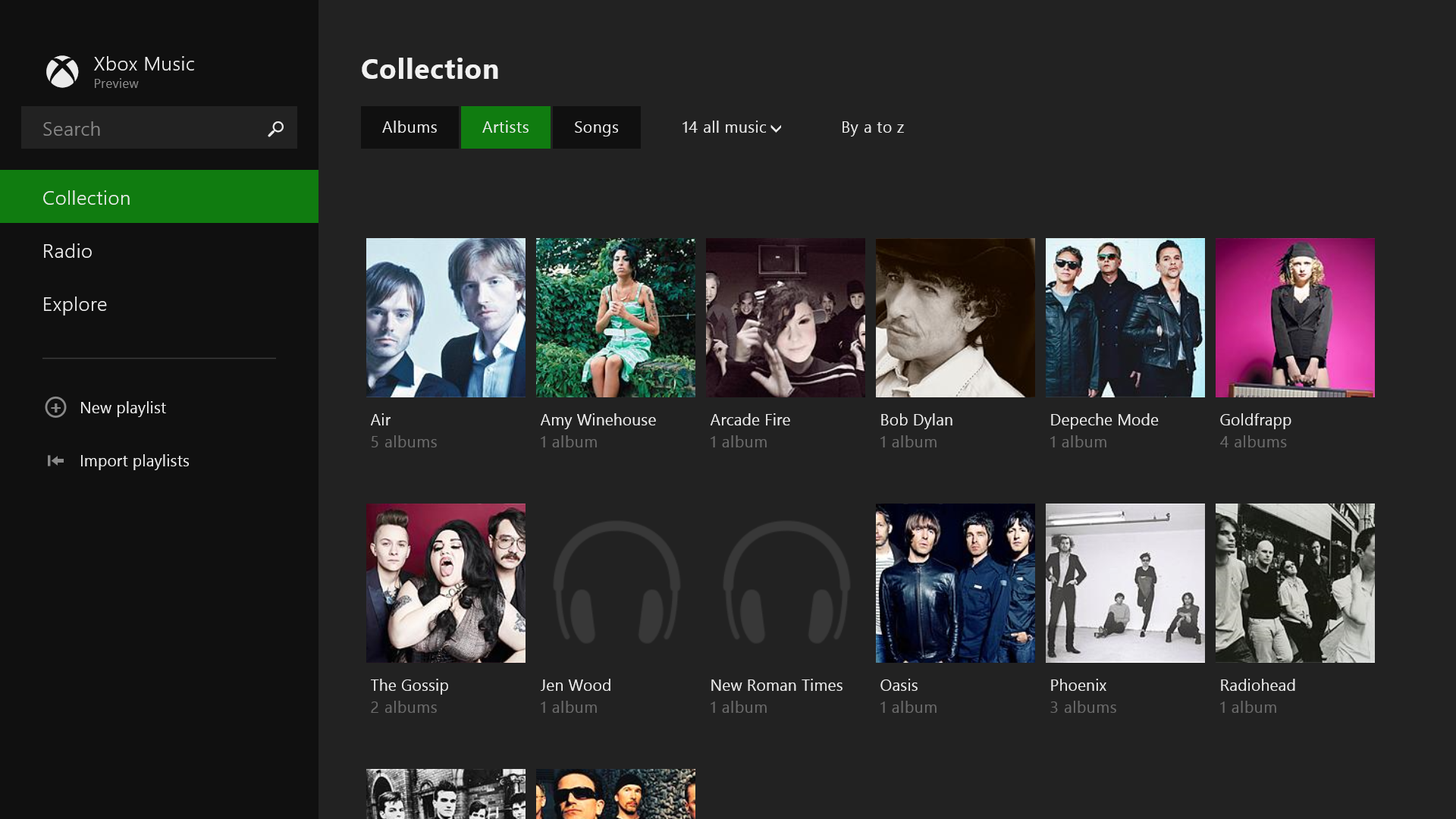 Windows 8.1 Xbox Music