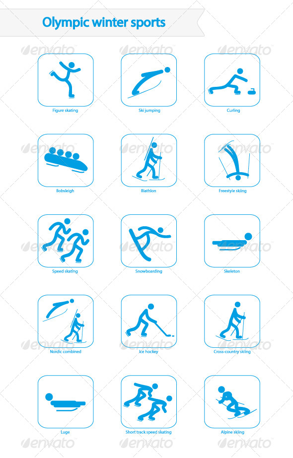 Winter Olympic Sports Symbols