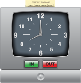 Work Time Clock Icon