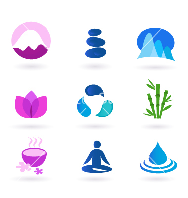 Yoga Symbols Vector Art