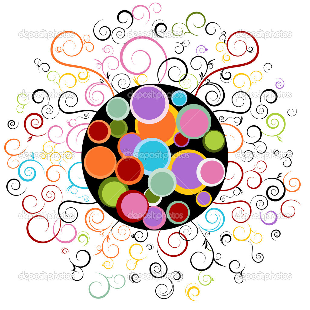 Abstract Swirl Designs Clip Art