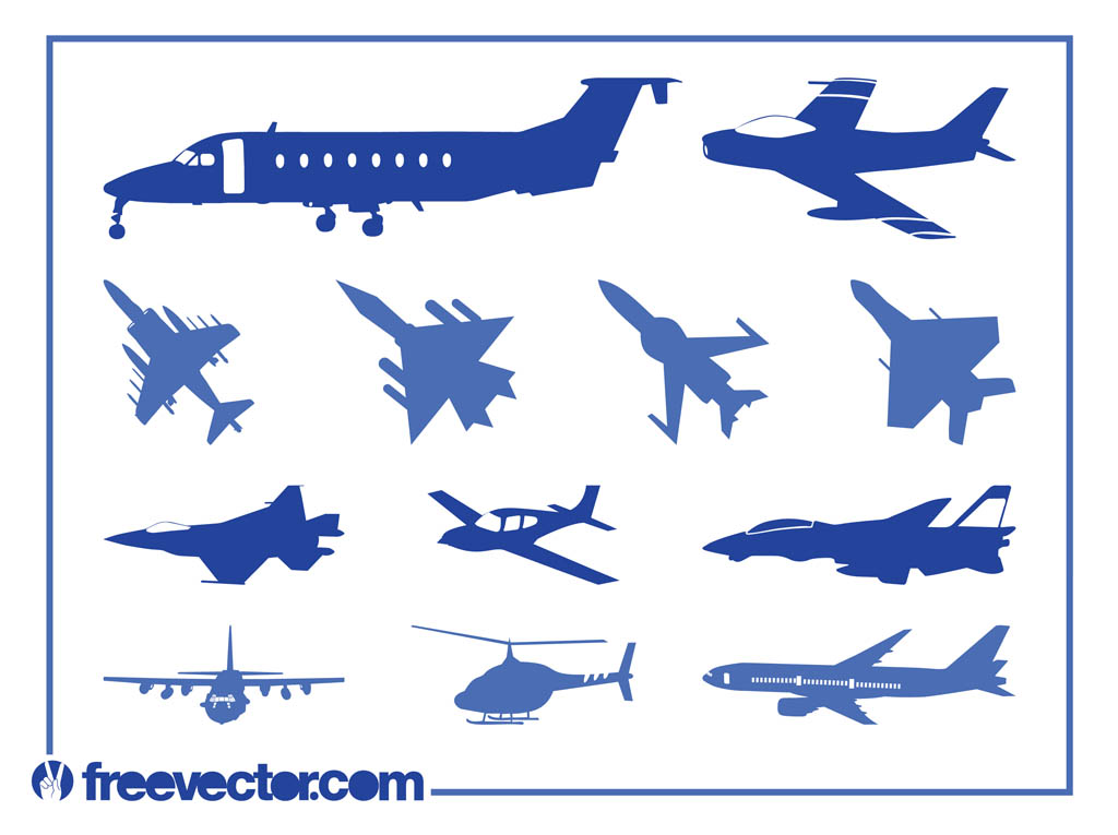 Aircraft Silhouette Vector Free