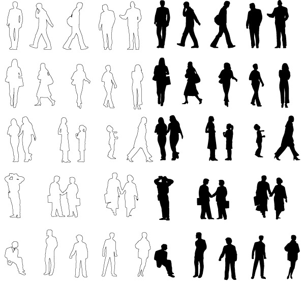 Architecture People Silhouettes Architecture People Silhouettes