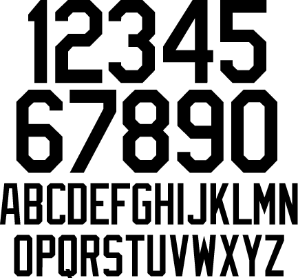 Baseball Jersey Number Font