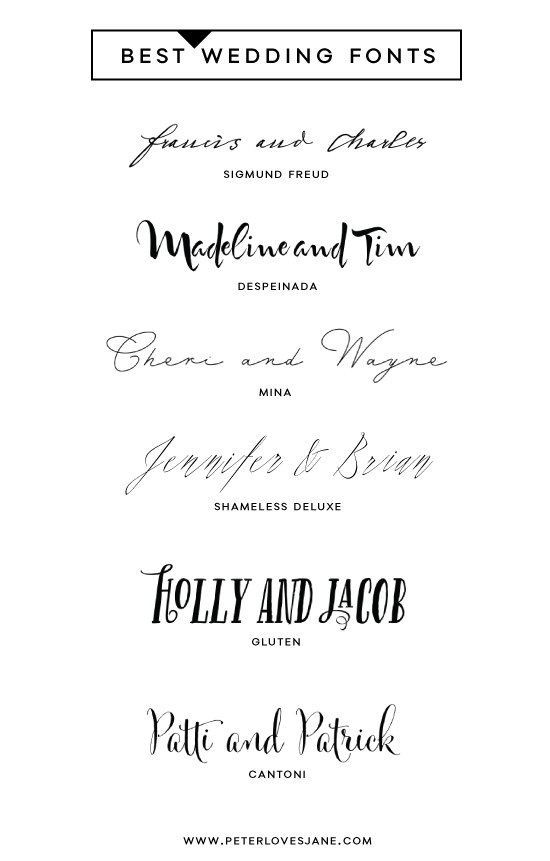 Best Wedding Fonts