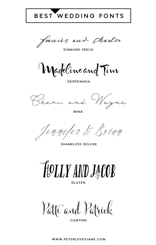 Best Wedding Fonts Best Wedding Fonts