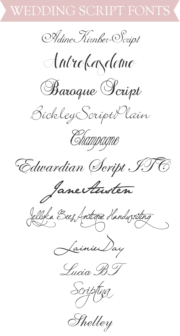 Best Wedding Script Fonts Best Wedding Script Fonts