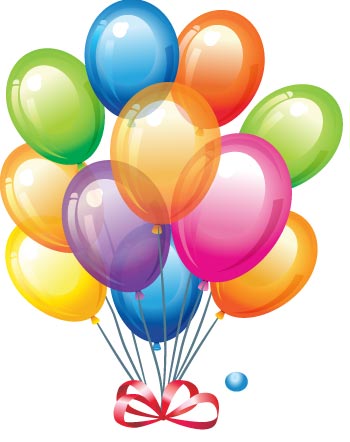 19 Birthday Balloons Vector Images