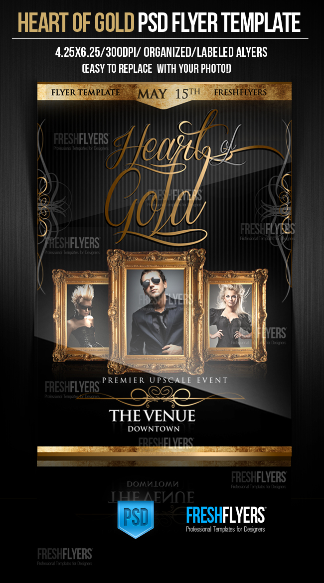 Black and Gold Flyer Template
