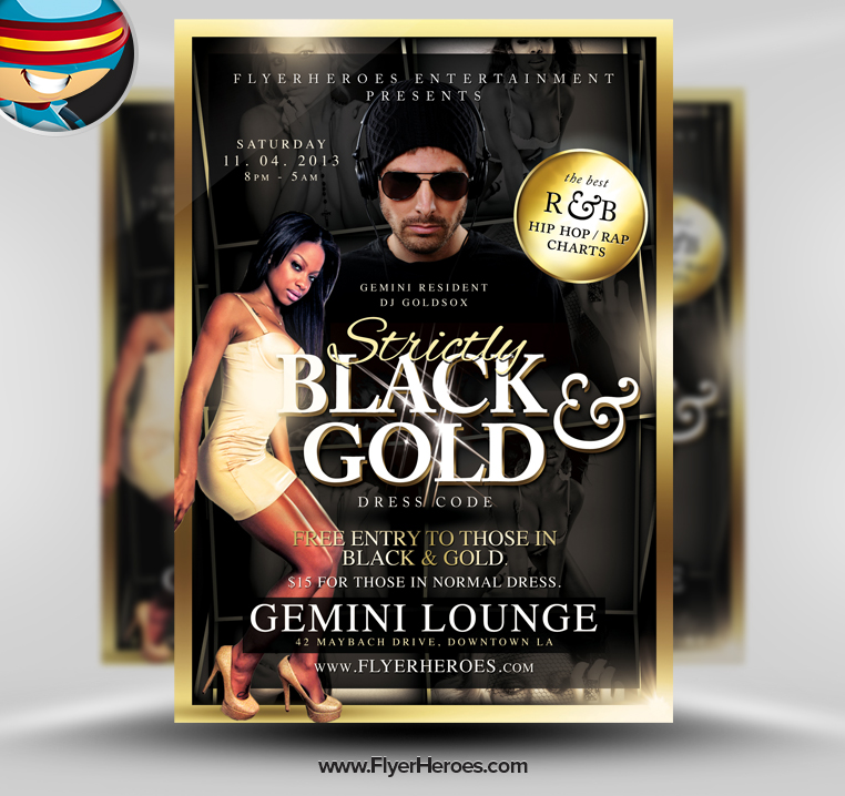 Black and Gold Flyer Template