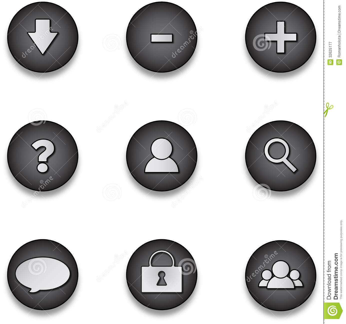 Black and White Web Icons