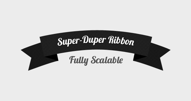 Black Curved Banner Ribbon