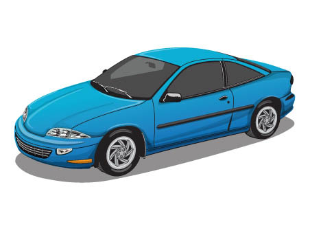 Blue Car Graphic