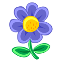 Blue Flower Icon