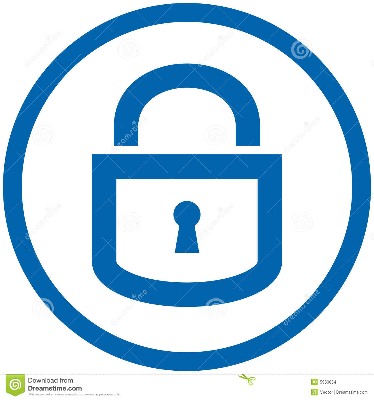 Blue Padlock Icon