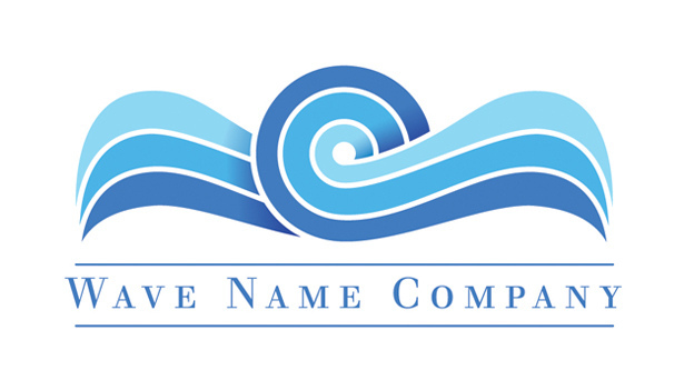 Blue Stars and Waves Logo Blue Stars and Waves Logo