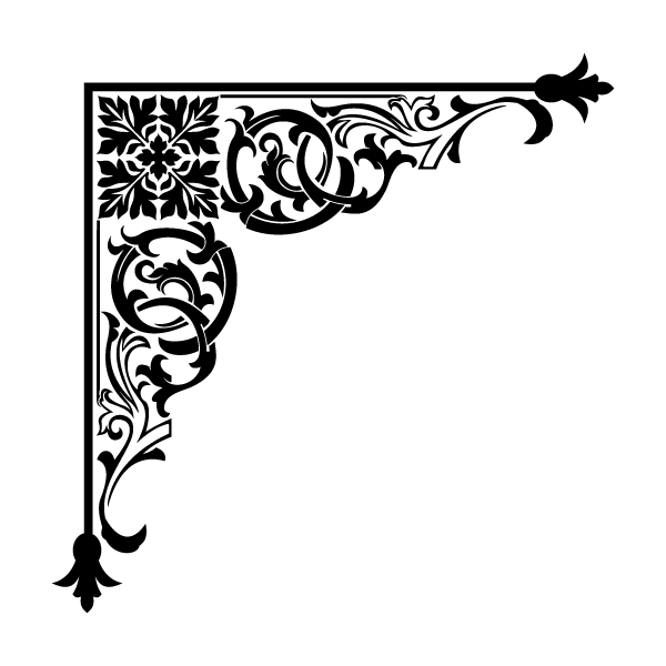 Border Corner Design Stencil Border Corner Design Stencil