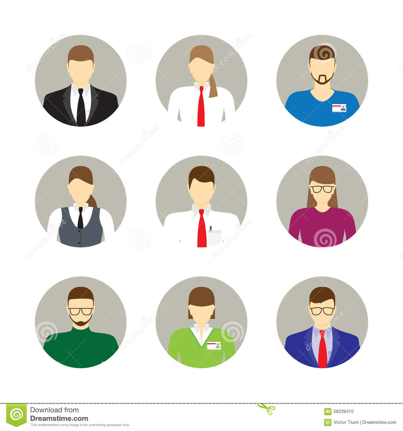 Business People Avatars and Icons