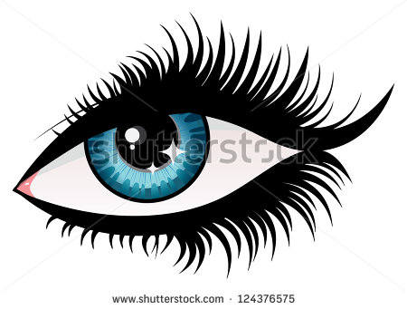 Cartoon Eyes with Long Eye Lashes