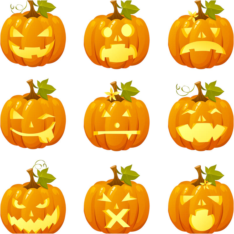 Cartoon Halloween Pumpkin Designs