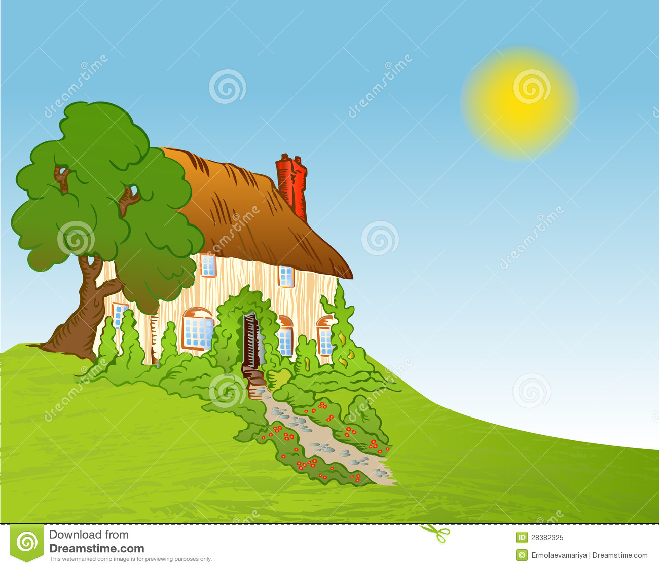 Cartoon Inside of House with No Background