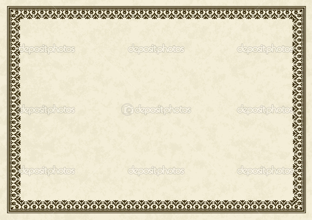 Certificate Frame Vector