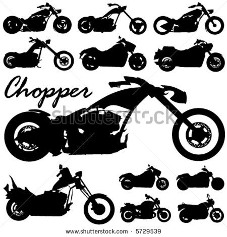 Chopper Motorcycle Clip Art Vector