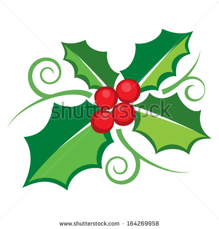 Christmas Holly Berry Vector Art