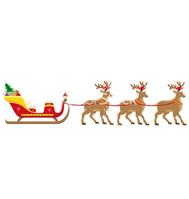 Christmas Santa Sleigh Border