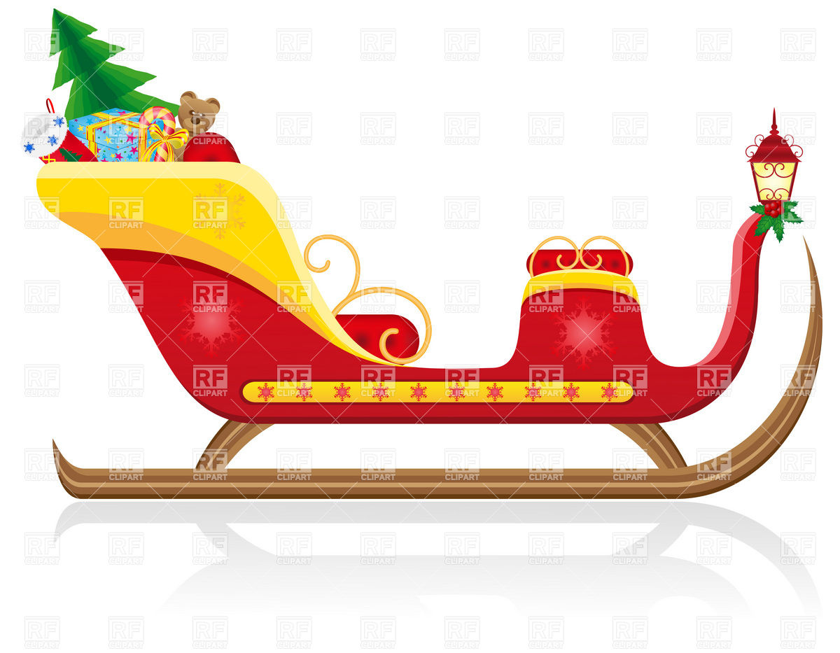 Christmas Santa Sleigh Clip Art