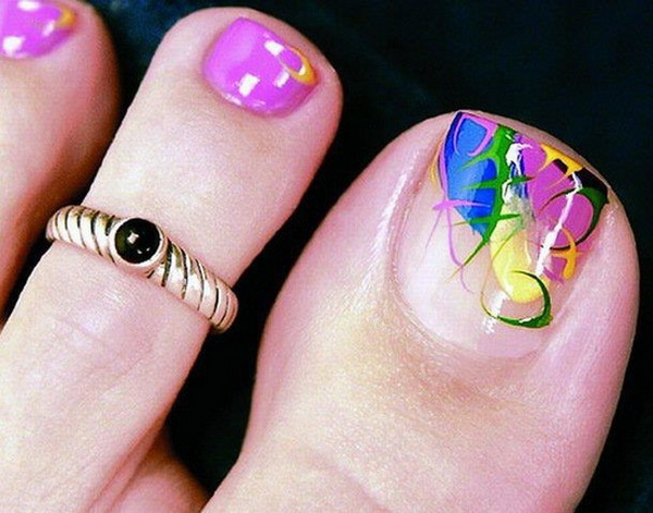 Christmas Toe Nail Art Designs