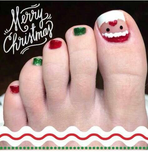 Christmas Toe Nail Art