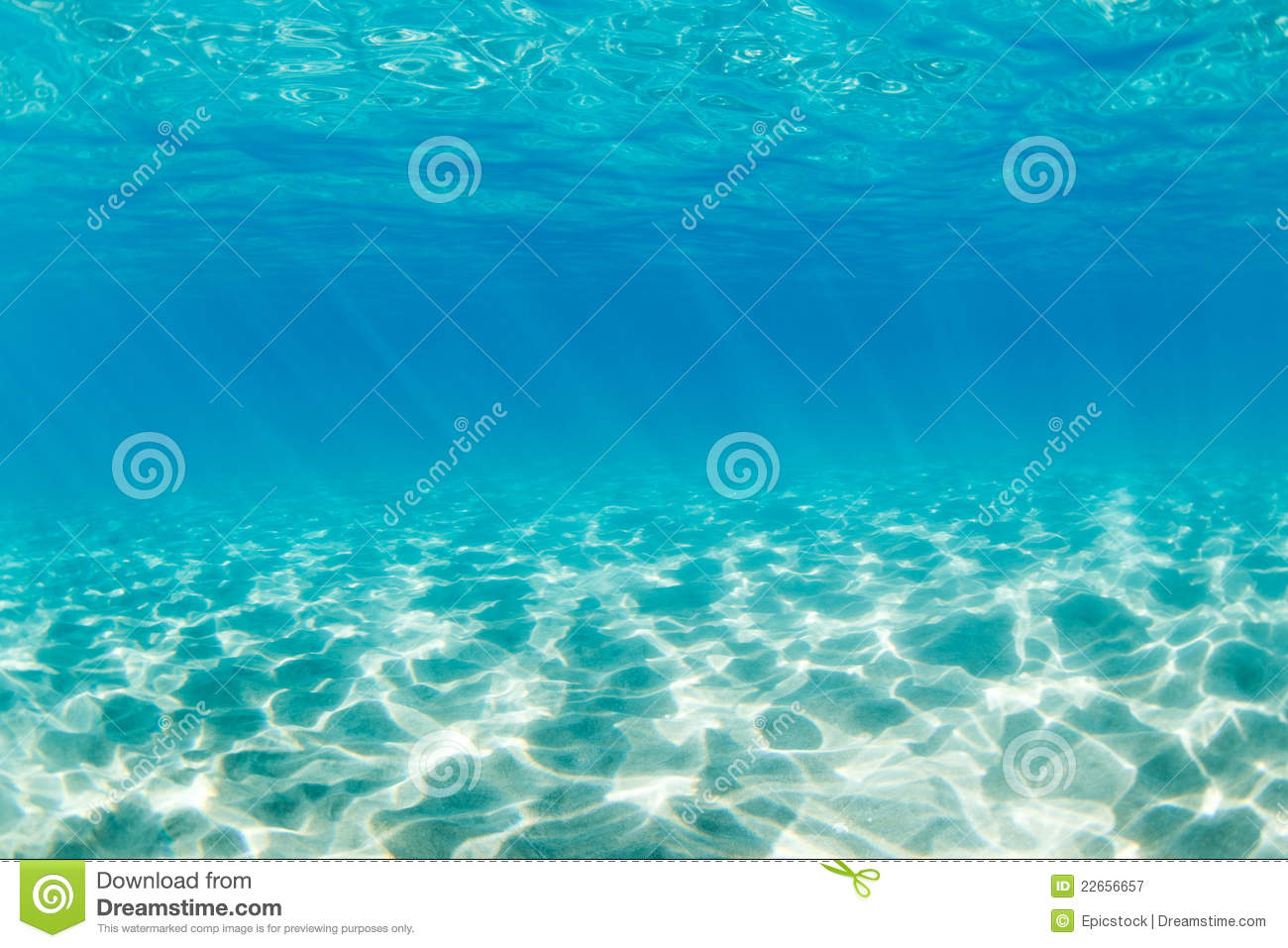 Clear Blue Ocean Underwater