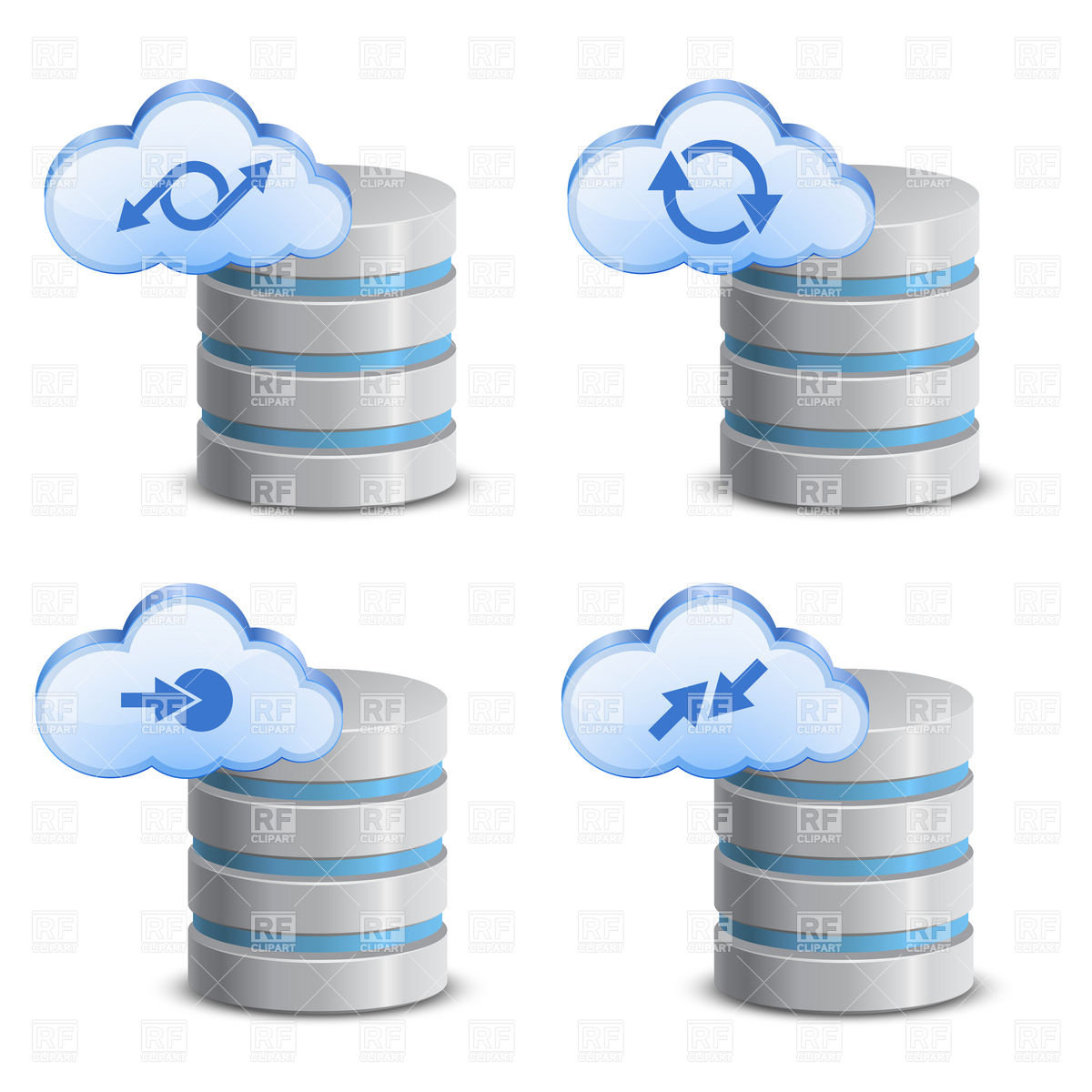 Cloud Database Server Icon