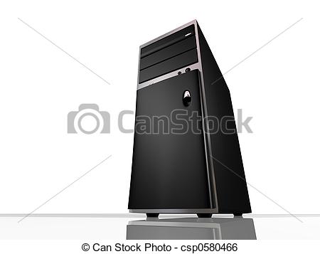 Computer Server Tower Illustration
