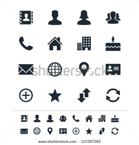 Contact Icons Vector