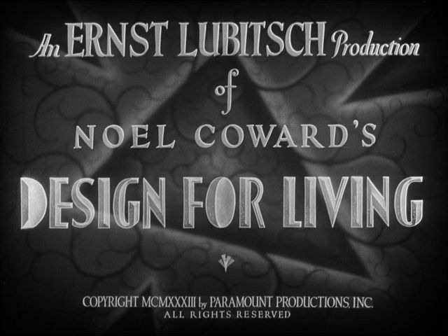 Design for Living 1933 Movie
