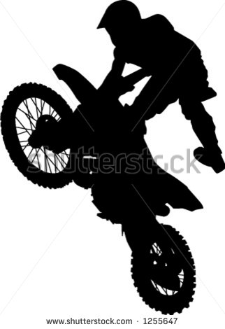 Dirt Bike Silhouette Clip Art