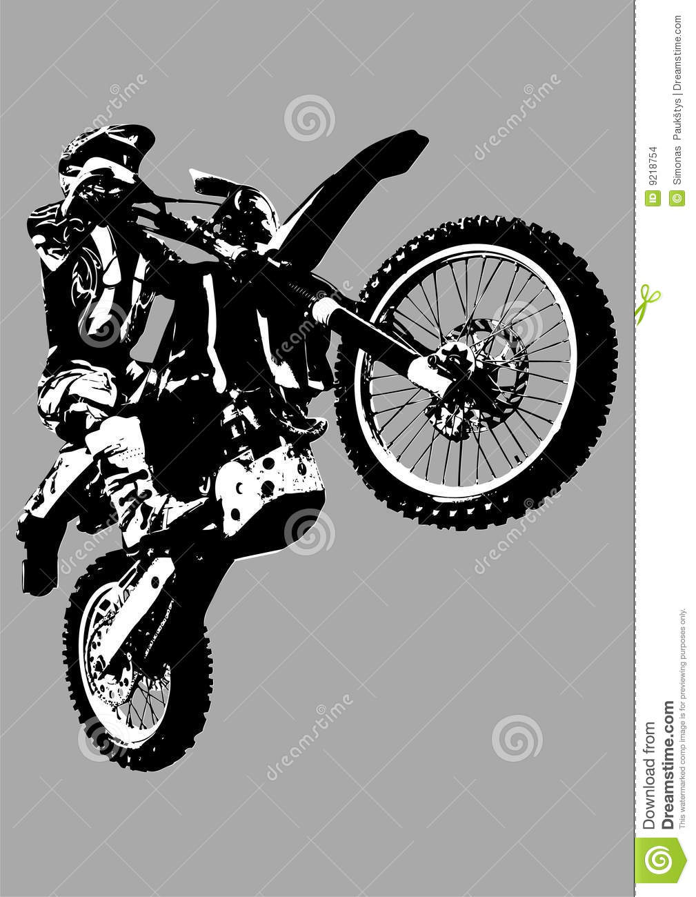 Dirt Bike Vector Art