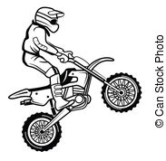 Dirt Bike Vector Clip Art