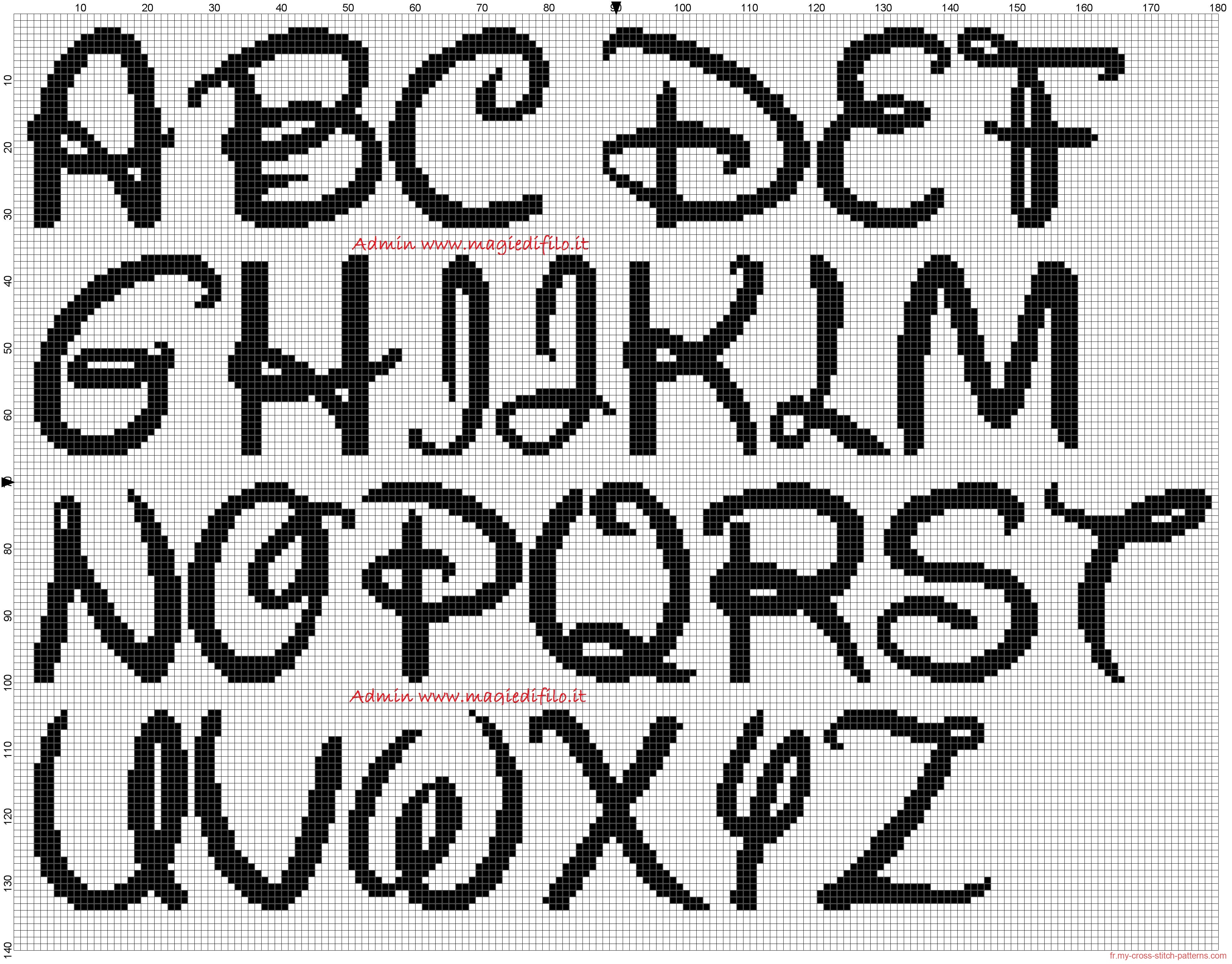 Disney Cross Stitch Letter Patterns