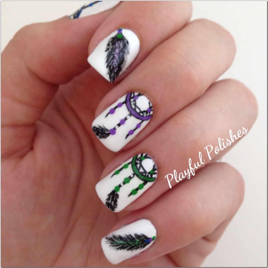 Dream Catcher Nail Art Design