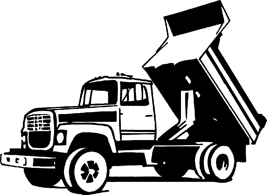 Dump Truck Clip Art Black and White