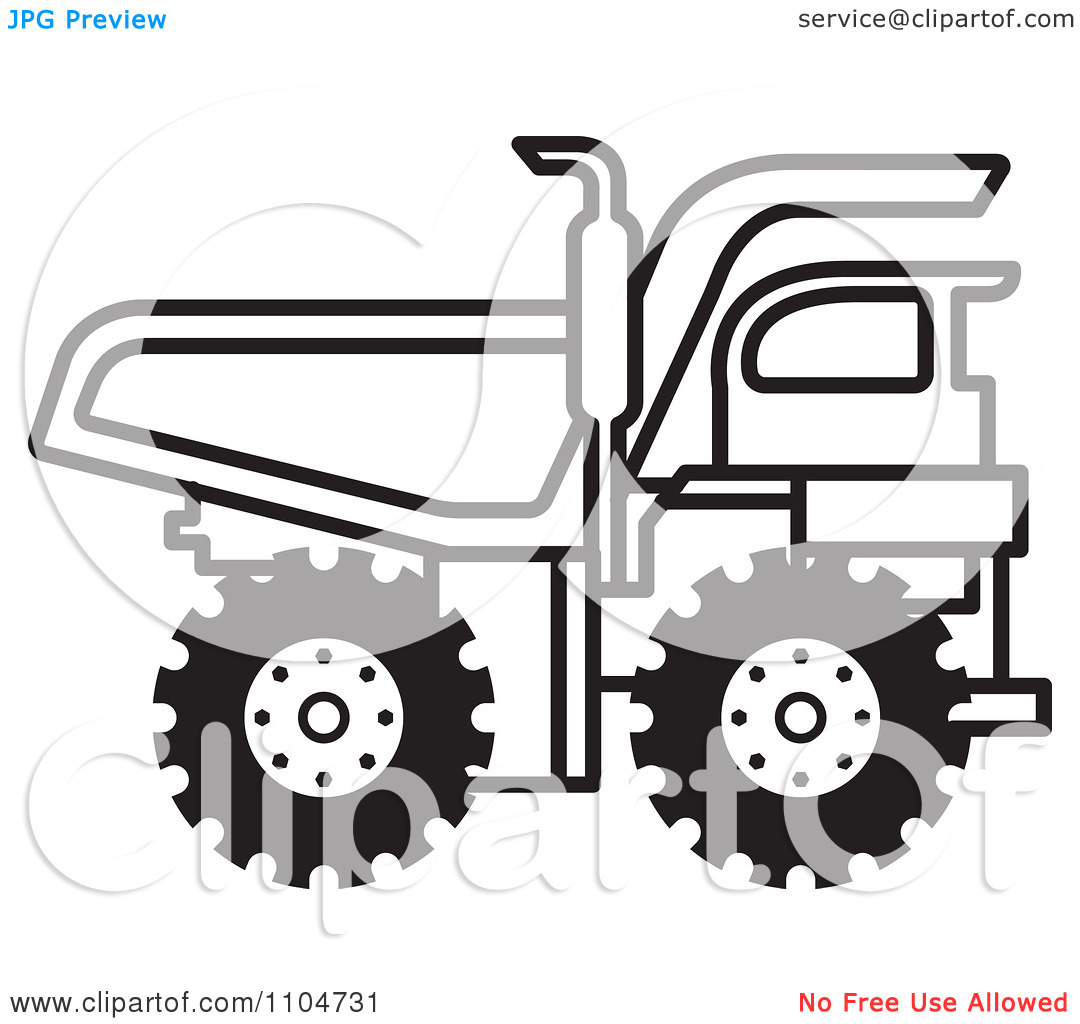 Dump Truck Clip Art Black and White