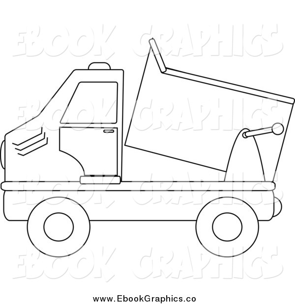 Dump Truck Clip Art Black and White