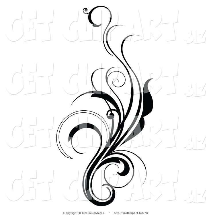 Elegant Black and White Clip Art